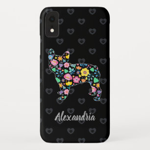Cute Love My French Bulldog Floral Design iPhone XR Case