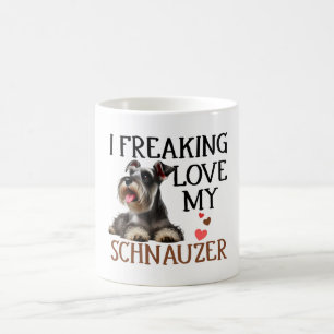 Cute Love My Schnauzer Dog Coffee Mug