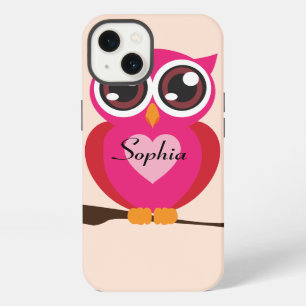 Cute Love Owl with Custom Name iPhone 13 Case