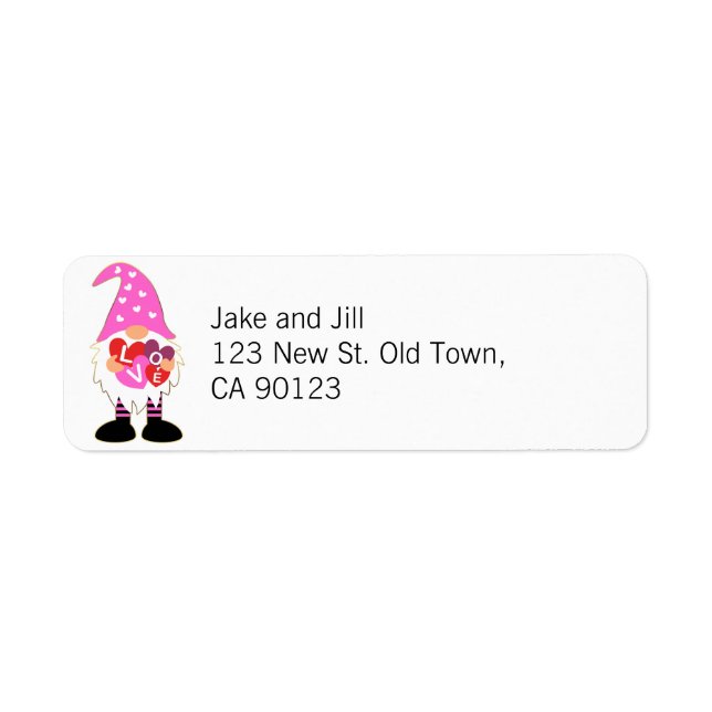Cute LOVE Pink Heart Valentine Gnome (Front)