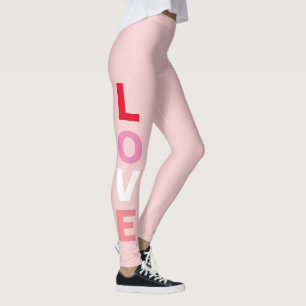 Cute Love Pink Valentines Womens Fashion  Leggings