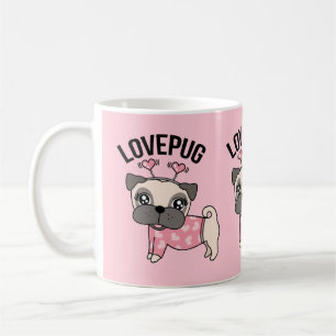 Cute Love Pug Pink Mug