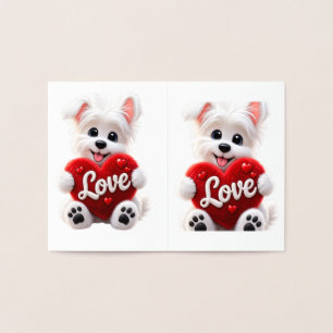  Cute Love Puppy Baby Desig Foil Card