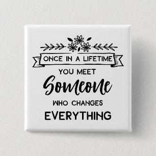 Cute Love Quote Wedding Engagement Bride 2 Inch Square Button