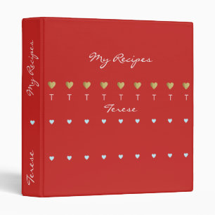 cute love recipes red binder