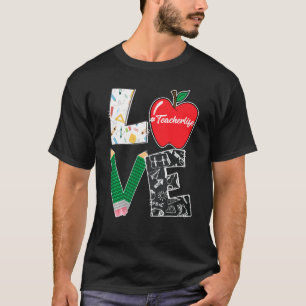 Cute Love Teaching Back To School I Love Teacher L T-Shirt