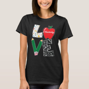 Cute Love Teaching Back To School I Love Teacher L T-Shirt
