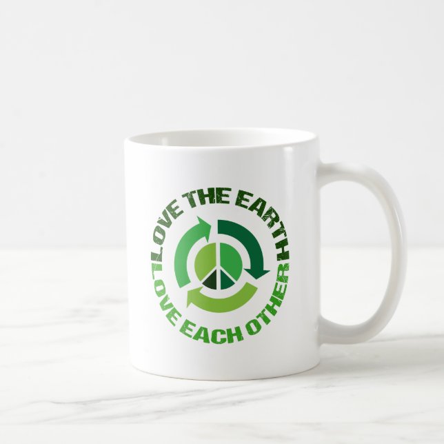 Cute Love The Earth Environmental Activist Coffee Mug (Right)