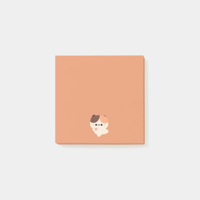 Cute Love Tortie Cat Post-it Notes (Front)