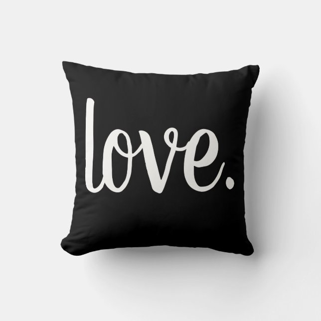 cute LOVE. typography | Throw Pillow (Front)