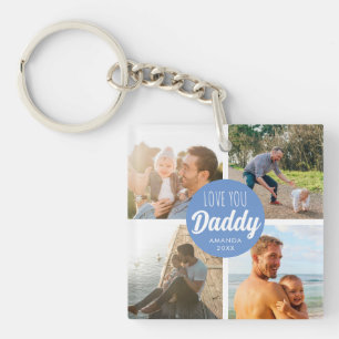 Cute Love You 'Daddy' Custom Photo Collage  Keychain