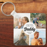 Cute Love You 'Daddy' Custom Photo Collage  Keychain<br><div class="desc">Cute Love You 'Daddy' Custom Photo Collage Key Ring</div>