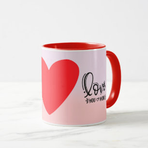 Cute Love You More Valentine's Couple's Mug