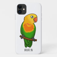 Cute lovebird cartoon parrot