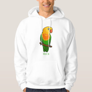 Cute lovebird cartoon parrot hoodie