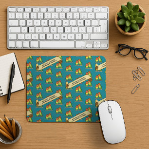 Cute Lovebirds Fischer's Lovebird Latin Retro Art Mouse Pad