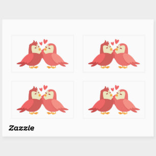 Cute Lovebirds Love Wedding Bridal Shower Sticker