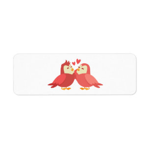 Cute Lovebirds Red Burgundy Wedding Bridal Shower