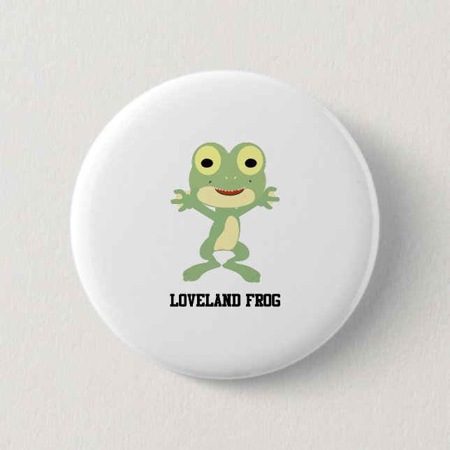 Cute Loveland Frog 2 Inch Round Button (Front)