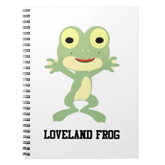 Cute Loveland Frog Notebook (Front)