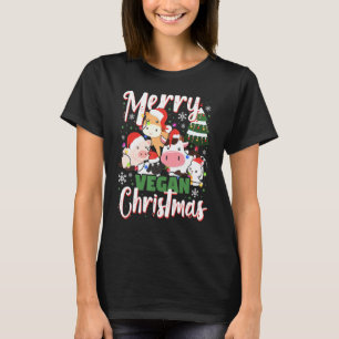 Cute & Lovely Animals Wishing You A Merry Vegan Ch T-Shirt