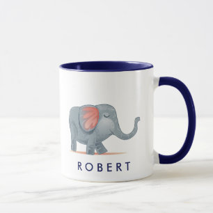 Cute lovely Elephant Personalized your name Mug