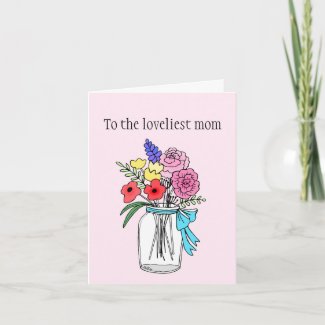 Cute Lovely Floral Mothers day Custom Message