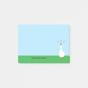 Cute Lovely Funny White Goose Pet Animal Honk Post-it Notes
