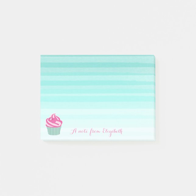 Cute Lovely   Girly , Cupcake Post-it Notes (Front)
