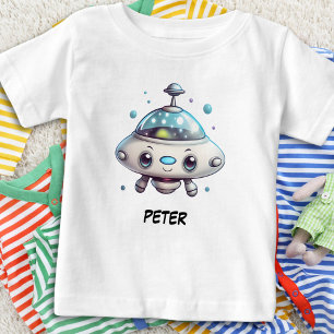 Cute Lovely Personalized Ufo Baby T-Shirt