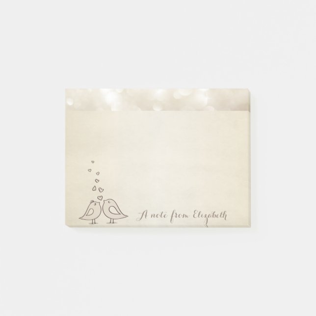 Cute Lovely  Stylish ,Birds In Love Post-it Notes (Front)