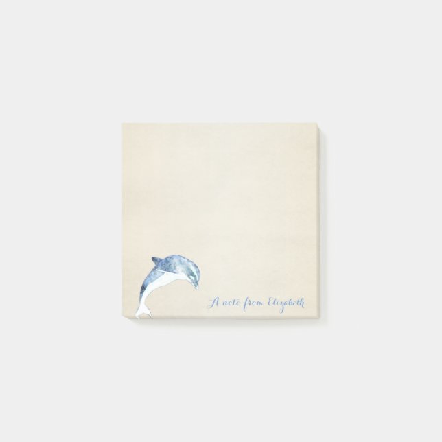 Cute Lovely  Stylish ,Dolphin,Personalized Post-it Notes (Front)
