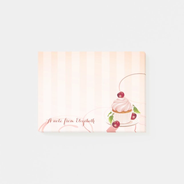 Cute Lovely  Stylish Girly , Cupcake Post-it Notes (Front)