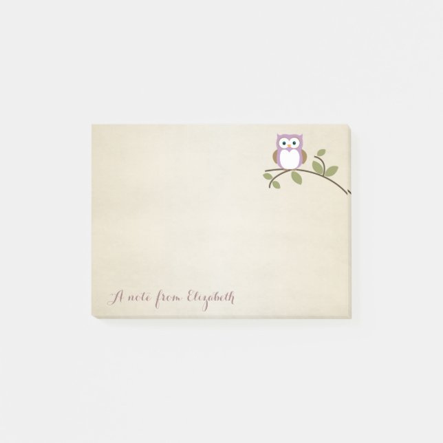 Cute Lovely  Stylish ,Owl Post-it Notes (Front)