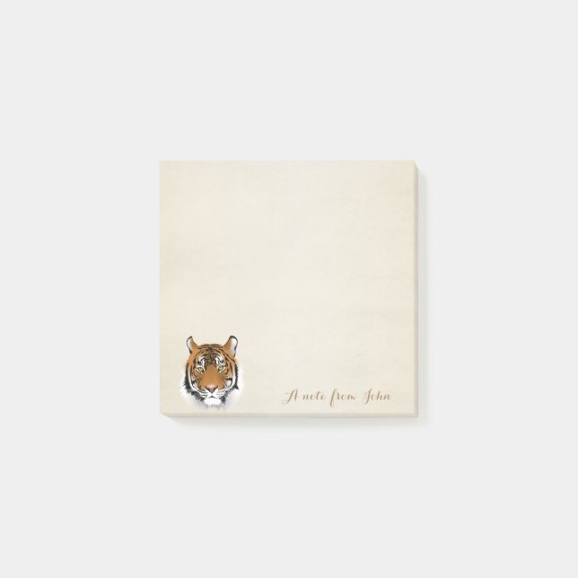 Cute Lovely  Stylish ,Tiger, Personalized Post-it Notes (Front)