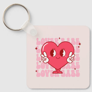 Cute Lover Babe Heart Keychain