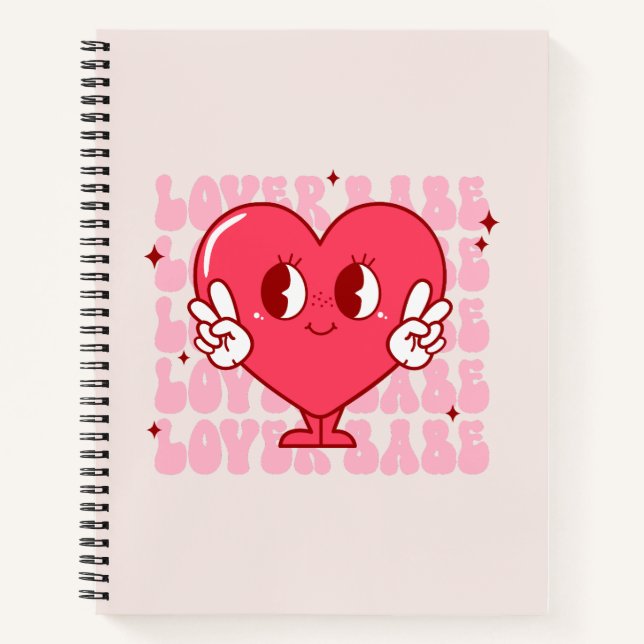 Cute Lover Babe Heart Notebook (Front)