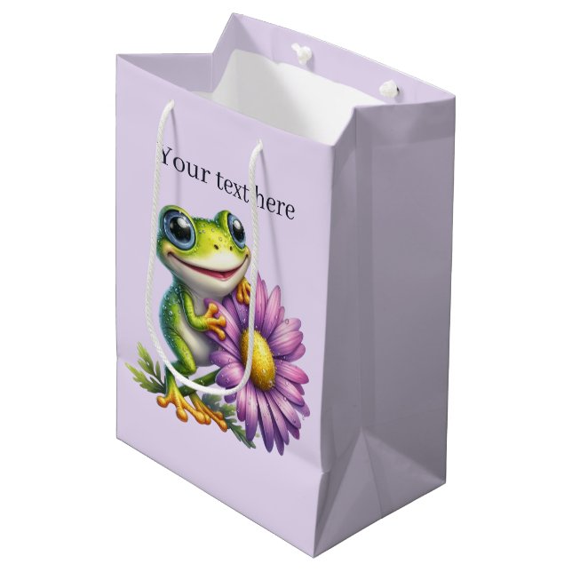 Cute lovers party customizable medium gift bag (Front Angled)