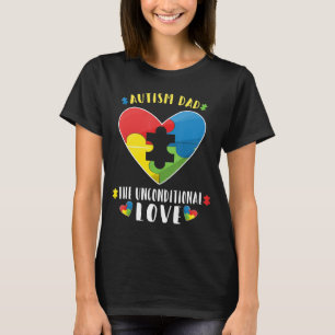 Cute Loving Autistic Dad Autistic Puzzle Piece Gif T-Shirt