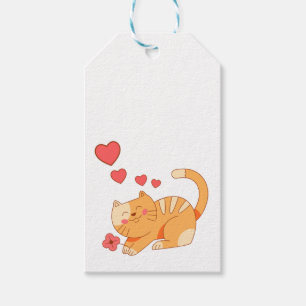 Cute Loving Orange Tabby Kitten  Gift Tags