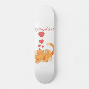Cute Loving Orange Tabby Kitten  Skateboard