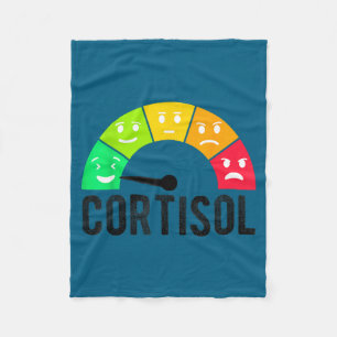 Cute low cortisol levels meme anxiety fleece blanket