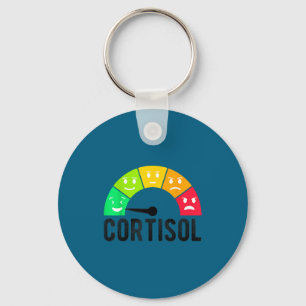 Cute low cortisol levels meme anxiety keychain