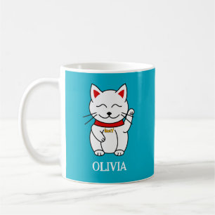 Cute Lucky Cat Kawaii Style Coffee Mug