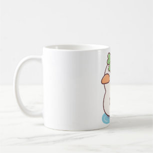 Cute Lucky Ducky Four Leaf Clover Coffee Mug