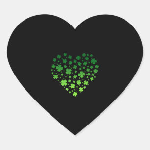 Cute Lucky Heart Shamrock Happy St Patricks Day Sticker