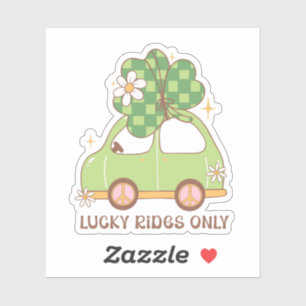 Cute Lucky Rides Only Retro St. Patrick’s Day Car