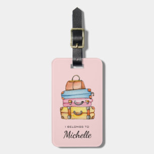 Cute Luggage illustration  Luggage Tag