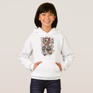 Cute Lumberjack Beaver Girls' Hoodie - Artistic