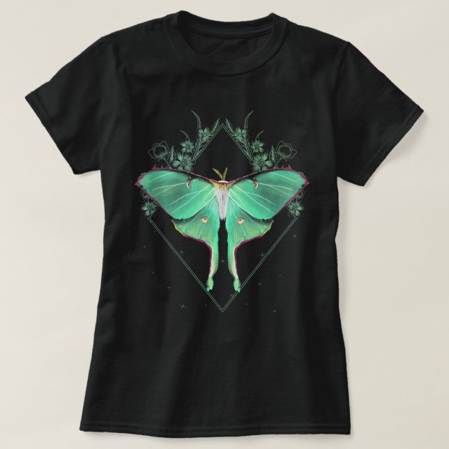 Cute Luna Moth Beautiful Butterfly Insect Lover Ta T-Shirt (Design Front)